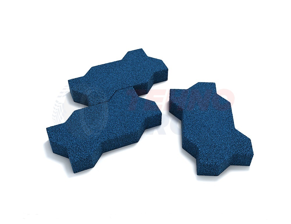 Резиновая плитка «Волна» 237x103x40, синий