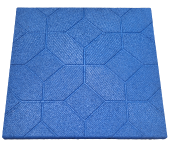 Резиновая плитка 500х500х30, Фигура, синяя